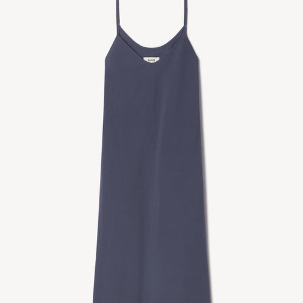Buck Mason MAINSTAY COTTON MAXI SLIP DRESS BAY BLUE M